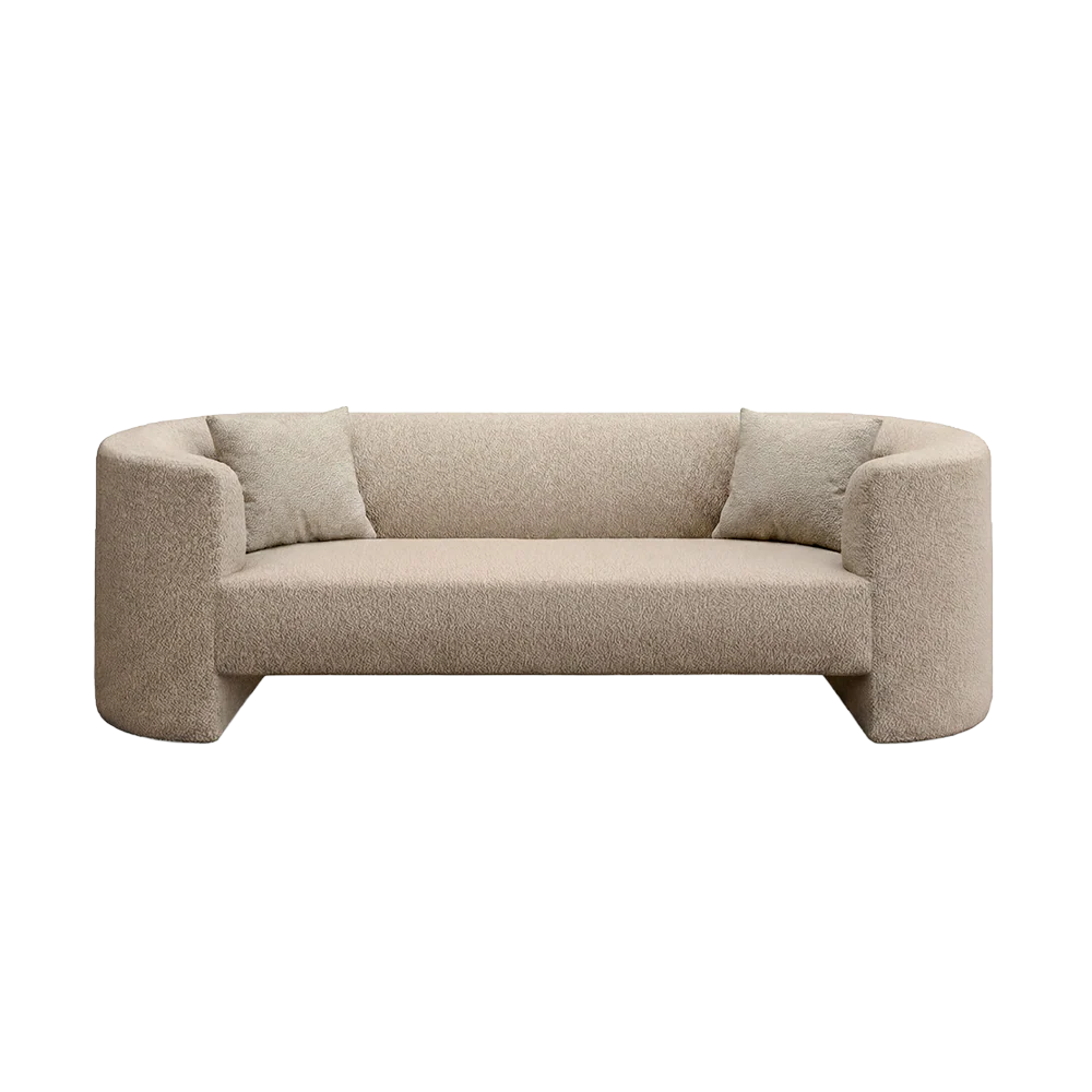 Elora 3 Seater Sofa Greige Boucle