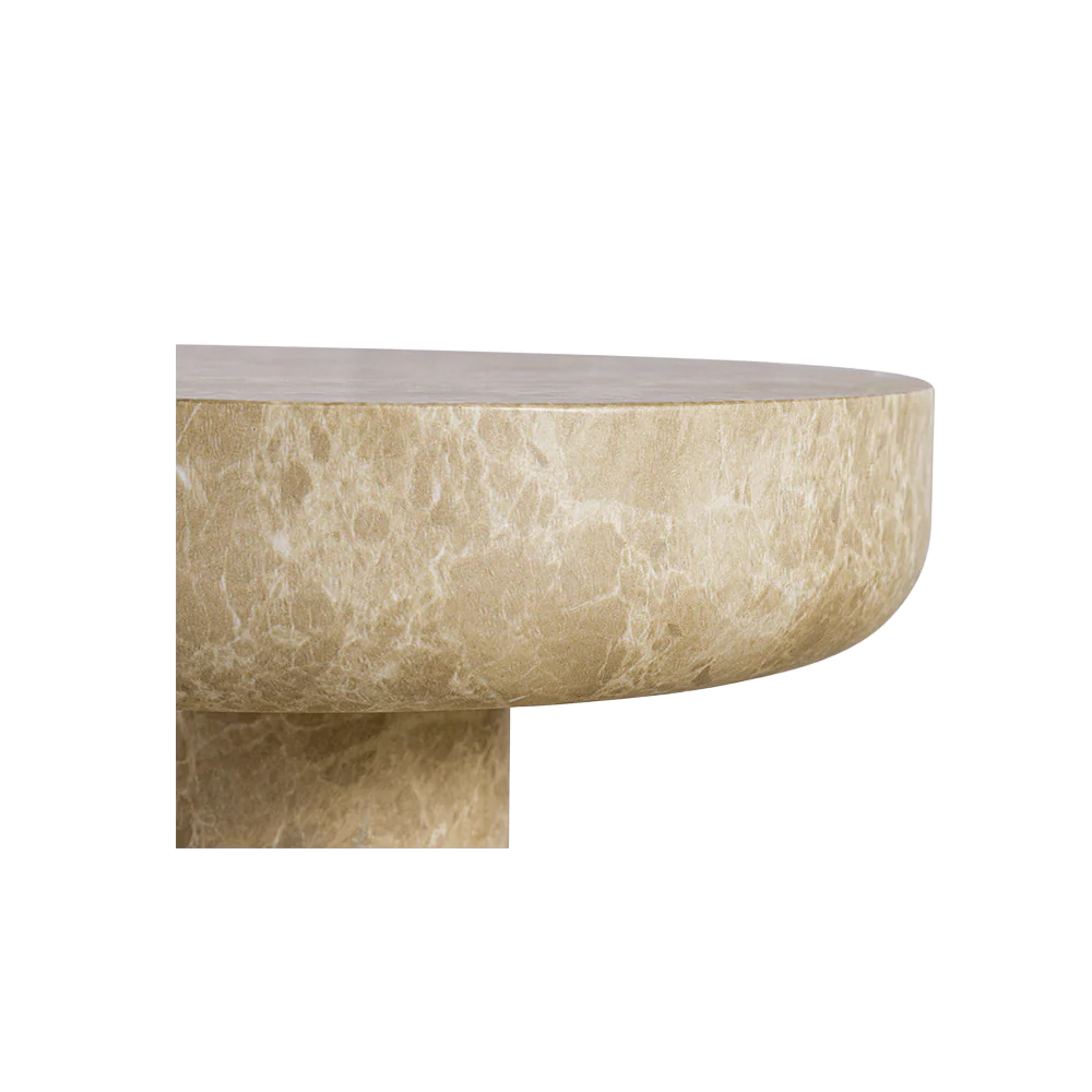 Monaco Round Side Table Gold Marble - Image 2